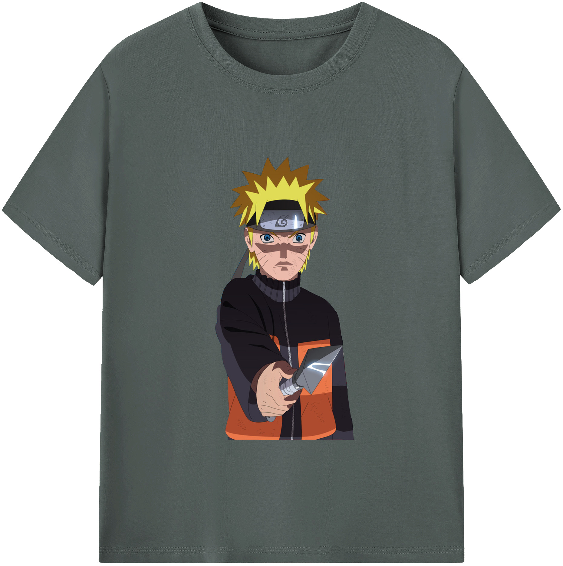 （画像用） NARUTO -ナルト- うずまき ナルト Uzumaki Naruto 綿100％ メンズ半袖Tシャツ｜肌触りやわらか＆通気性
